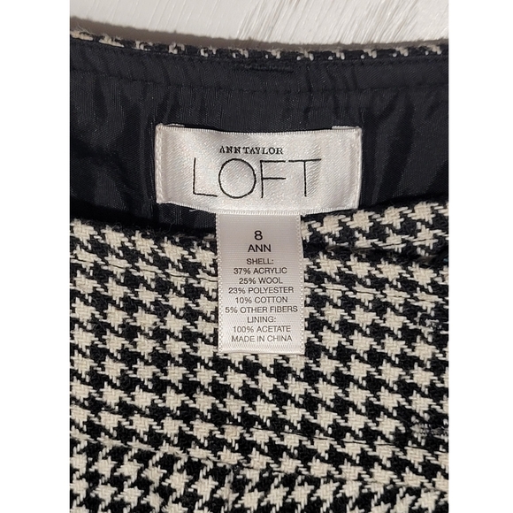 Houndstooth  Wool Capri Pants - Picture 7 of 8